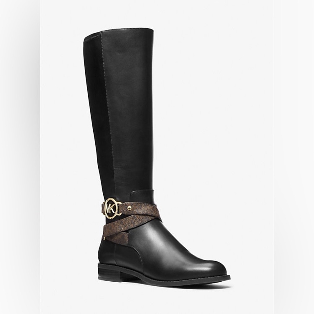 Michael Michael Kors Rory Leather and Logo Boot size 11 NWOT